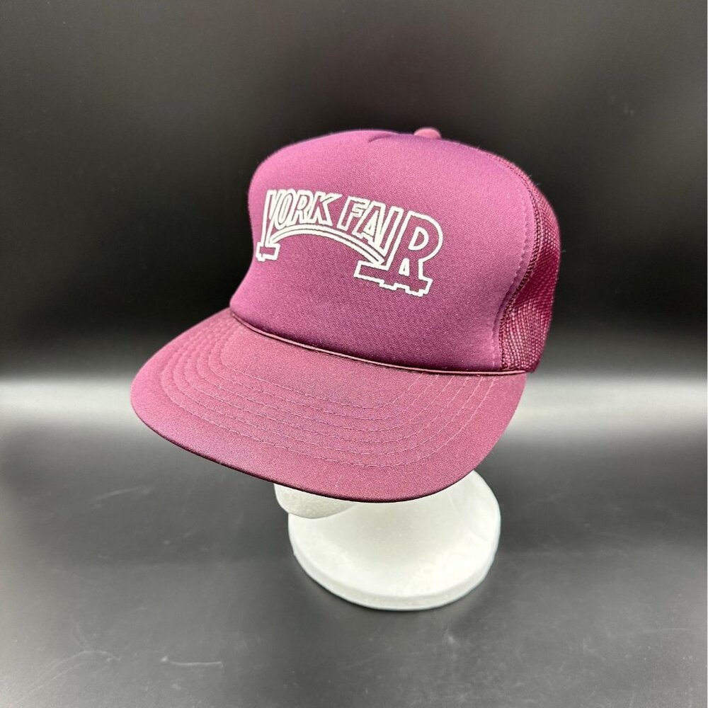 Vintage Trucker Hat Baseball Cap Foam Front Snapback York Fair Pennsylvania 90s